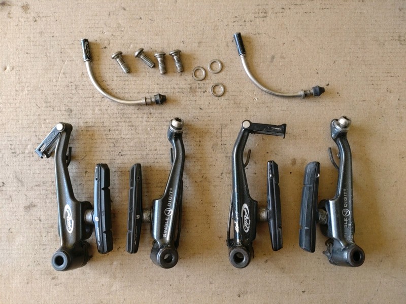 Retro Avid Single Digit 7 V-brakes  w/ Pads, Noodles & Fixing Bolts Full Set