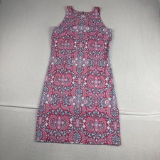 New! ($129) Talbots Effortless Jersey OpenBack Dress S Pink Paisley Preppy