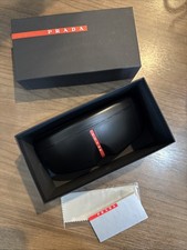 New in Box PRADA Sport LINEA ROSSA Matte Black Large Sunglasses Case ITALY 