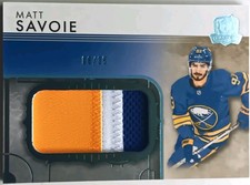 2023-24 UD The Cup Rookie Rink Gallery Patch Matt Savoie /35 Sabres Oilers