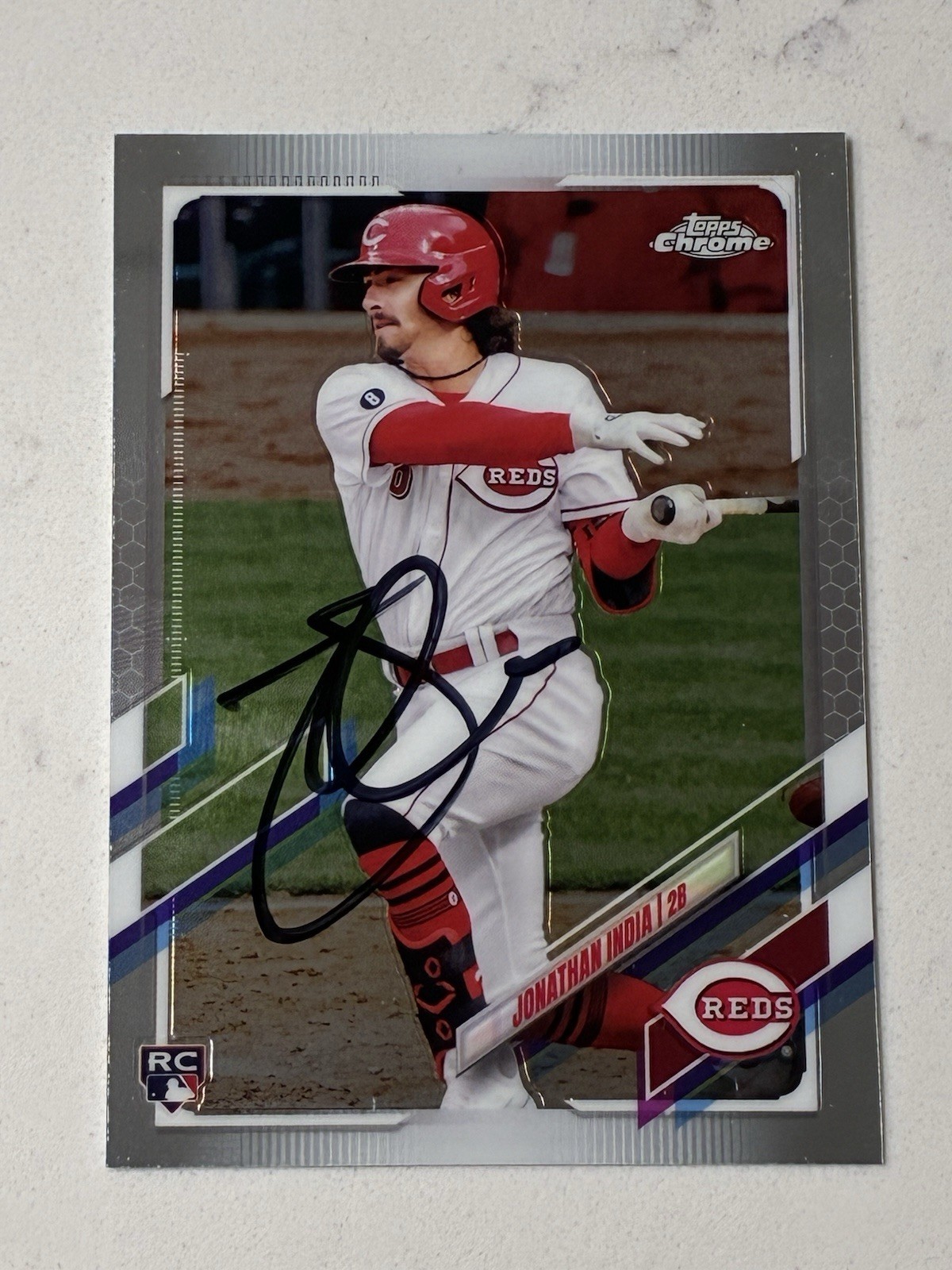 2021 Topps Chrome Update Series Rookie Jonathan India Base IN PERSON AUTO