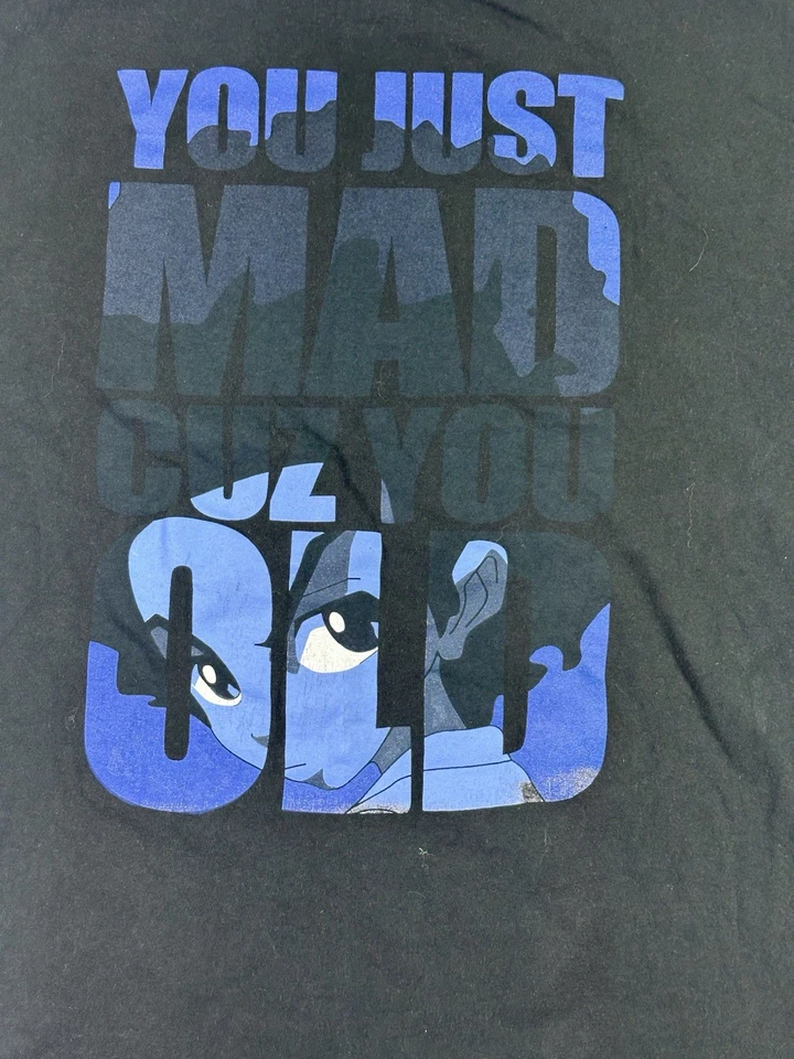The Boondocks Huey Freeman “You Just Mad Cuz You Old” T-Shirt Black XL Adult - Image 4 of 4
