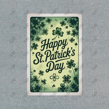 Vintage St. Patricks Day Metal Sign Irish Luck Decor Shamrock Poster 879774