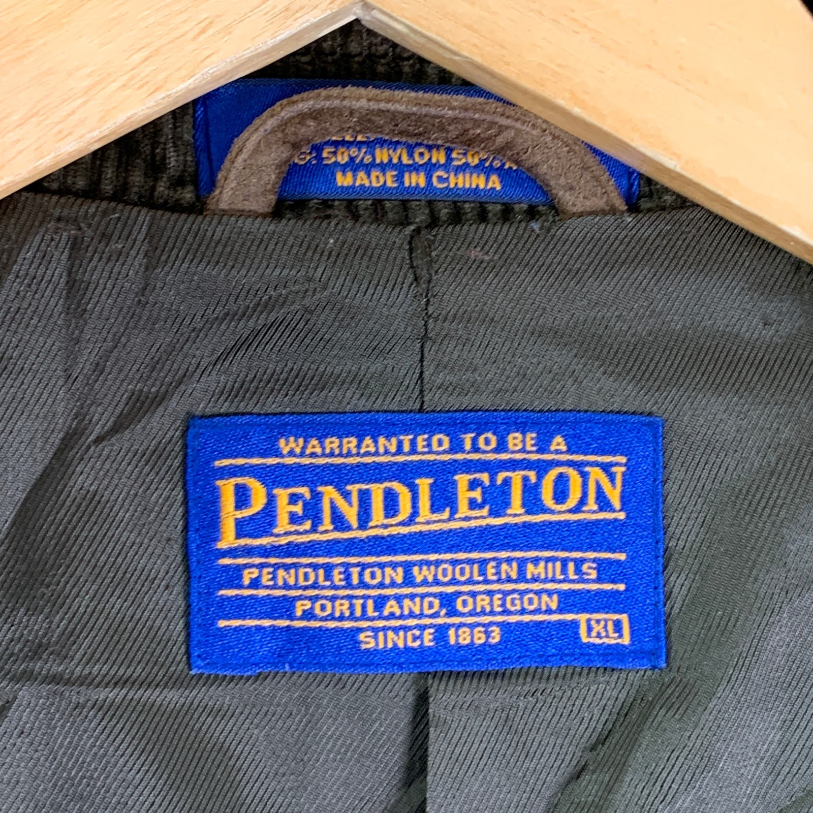 Pendleton Blazer Jacket Men Extra Large Brown Cor… - image 5