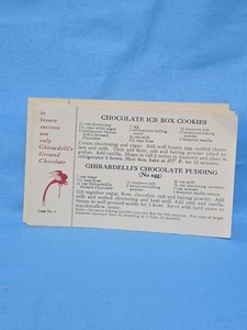 Ghirardelli Recipe Cards Sweet 16 Some With Handwriten Recipes
