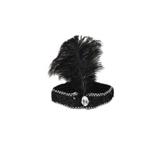 1920's Black/Silver Flapper Headpiece - Costume Accessory - One Size
