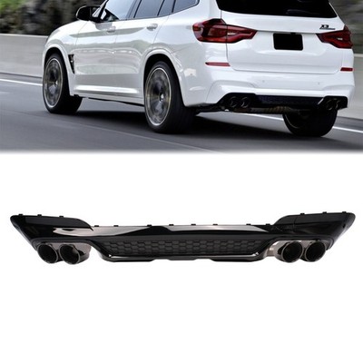 für BMW X3 G01 17-21 Sport Heckdiffusor Glanz mit Endrohre Schwarz
