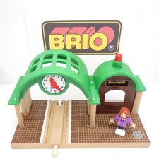Train Station BRIO World Wooden Railway Track Accessory w/ Sound - READ
