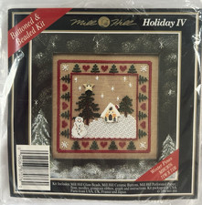 Mill Hill Buttoned Beaded Kit Holiday IV Winter Pines MHCB76 1996 Opened