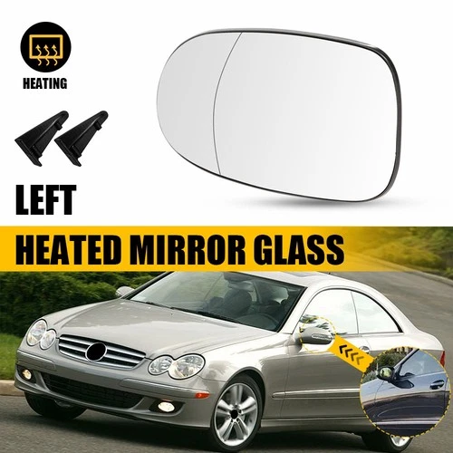 Left Heated Mirror Glass Replacement for 2003-04 Mercedes Benz SL500 Base Driver