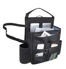 Car Front Seat Organizer with Laptop and Tablet Storage Pockets, Car Black