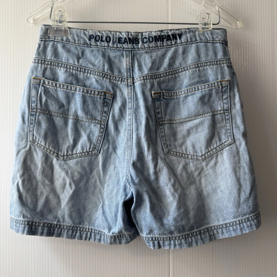 Vintage Polo Ralph Lauren Jeans Company Jean Drawstring Shorts Womens 2 Blue - Image 2 of 4