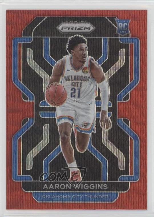 2021-22 Panini Prizm Ruby Wave Prizm Aaron Wiggins #286 s3g