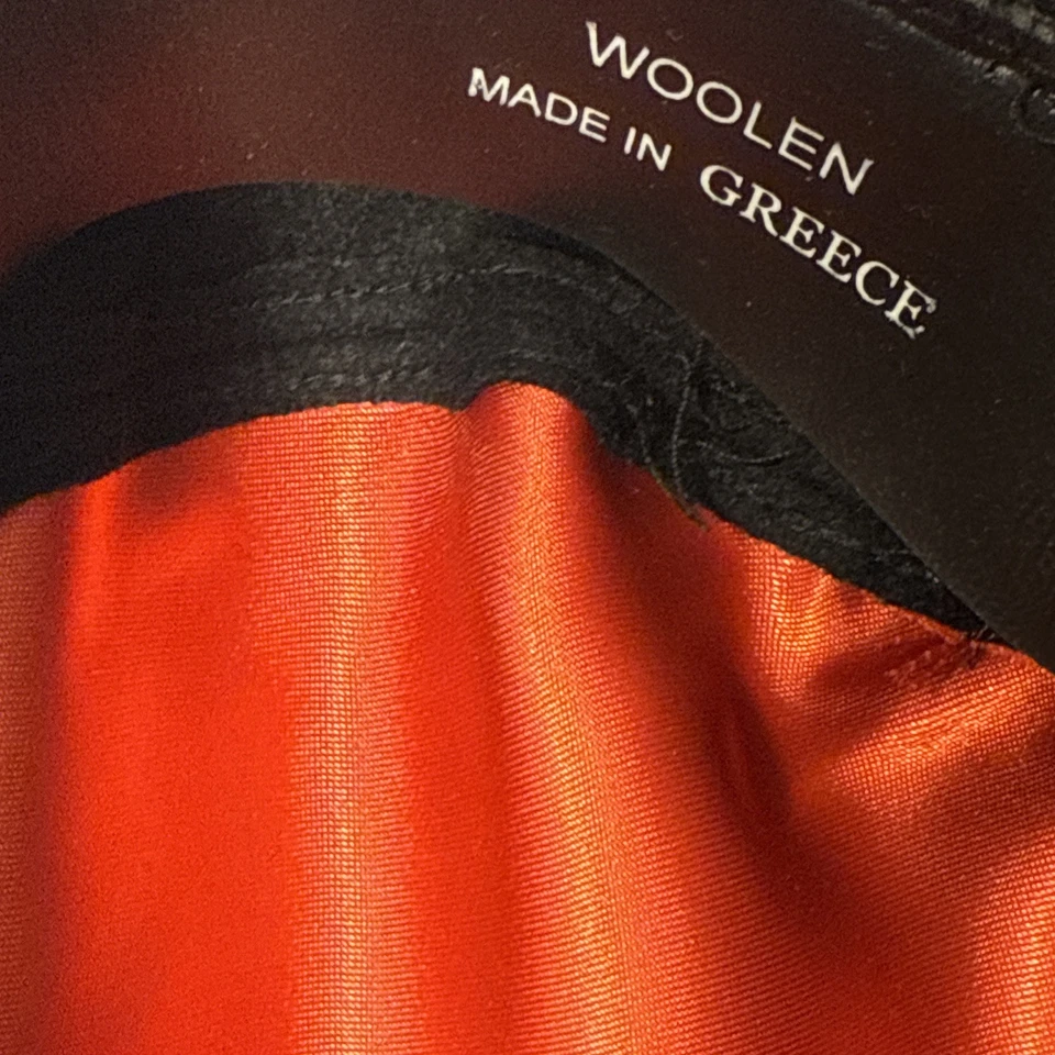 Gorra de Pescadores Griegos Lana Nylon Hecha en Grecia Uva Talla 58-7 1/4 Sombrero Foto 4 de 4