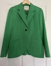 Lafayette 148 Blazer Jacket Color Green Silk Size 4