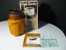 MAGNIFIQUE MOULINETTE MOULINEX MODELE 320 ORANGE EN BOITE HACHOIR  EN BOITE