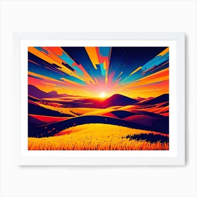 Sunset Landscape Art Print Framed Wall Art Poster Canvas Print Picture