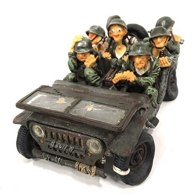 Guillermo Forchino Military Jeep Comic Art Figure No 1391 Vintage