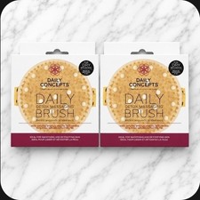 2 x Daily Concepts Daily Detox Massaging Brushes 100 Natural Bristles NIB's