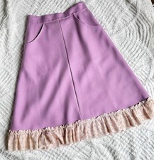 Handmade Vintage Polyester/Cotton Skirt-Size Small-Spring Retro Wear