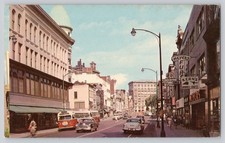 Postcard -  Court Street Looking East - Binghampton New York