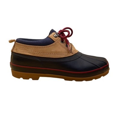 Lands End Men s Brown & Blue Rubber Water-Resistant Outdoor Duck Shoes Size 9