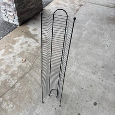 42” Black Steel Wire Tower Rack for DVD  Storage, Holds 50 DVD + 1 Double