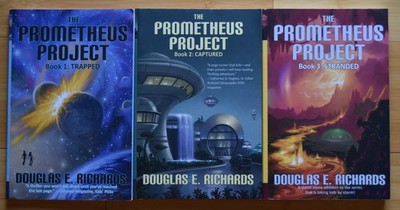 The Prometheus Project by Douglas E. Richards, Book 1-3, TPB/VGC