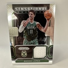 2021-22 Panini Prizm Basketball Brook Lopez Sensational Swatches Game-Used Patch