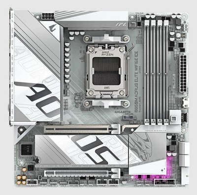 Gigabyte B850M AORUS ELITE WIFI6E ICE AM5 Socket for AMD Ryzen 9/8/7000 CPU