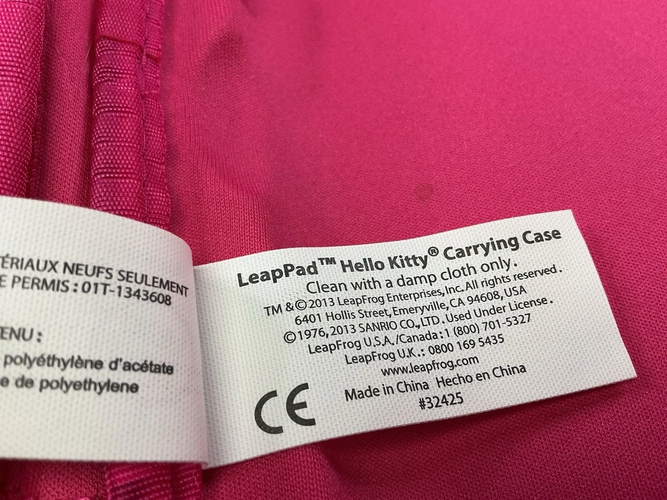 LeapFrog LeapPad Pink Hello Kitty Carrying Case Storage Organize Games - Image 4 of 4