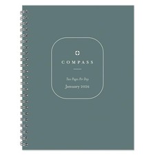FranklinCovey - Compass Planner Refill | Two Pages Per Day Wire-Bound (Monarc...