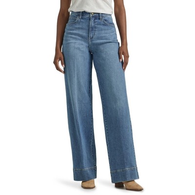 Lee Women's Legendary High Rise Trouser Jean Comfort Denim Elevated Retro New