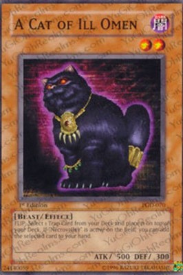 Yugioh! LP A Cat of Ill Omen - PGD-070 - Common - 1st Edition Lightly Played, En