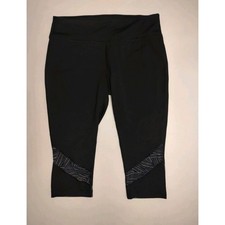 Women's Black Athletic Works, Dri-Works Capri Leggings Size M 8/10 Activewear