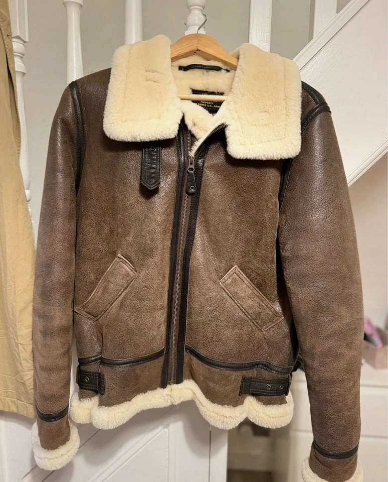 Cockpit USA B3 Sheepskin Flying Bomber Biker Pilot Jacket 38S RRP £1280.00 - Image 2 of 4