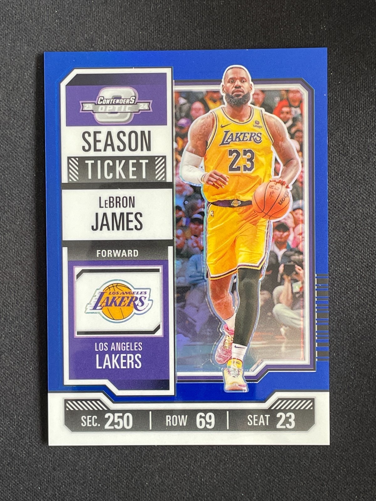 LeBron James 2023-24 Panini Contenders Optic Blue Prizm 28/99 #90