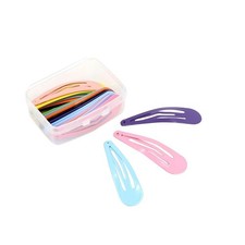 50Pcs Durable Pure Color Hair Clips Kids Barrettes Girls Snap Hairpins Assorted