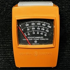 VTG 1960General Electric Type 214 Light Meter Color Cosine Corrected Foot Candle