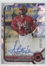 2022 Bowman Chrome Prospect Atomic Refractor /100 Allan Cerda #CPA-AC Auto 11sh