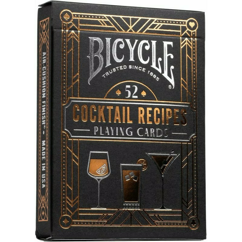 Bicycle Cocktail Playing Cards Deck with recipes, Black, 18 x 63 x 91 mm | For poker, skat, collectors and cocktail fans - Image 4