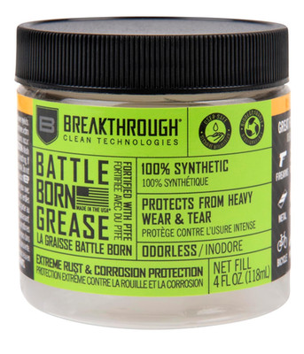 Breakthrough Clean Battle Born Gun Grease - Gun Lubricant Fortified with PTFE - 