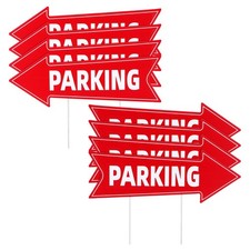 Outside Event Parking Sign Directional Arrow Corrugated Plastic 17x6 In 8 PCS