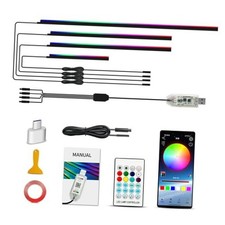 Ambient Lighting Car Led Lights 4 in 1 43.3inch 1 29.5inch 2 13.8inch 1 