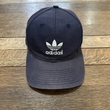 Vtg Adidas Snapback Ballcap Cap Trefoil Logo Faded Blue 90s Y2K One Size