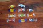 Lot of 10 Vintage Murano Hand Blown Art Glass Wrapped Candy Pieces