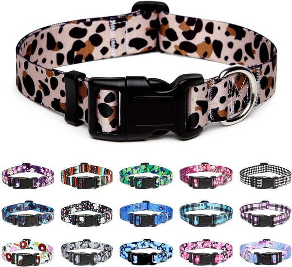Hundehalsband Verstellbar Weich Nylon Komfort Gemustert FüR Kleine GroßE Hunde S-image
