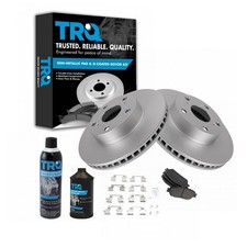 Kit pastiglie freno e rotore semimetallici anteriori TRQ per Toyota Tacoma 05-15 con chimica