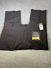  80 New Haggar Men's Black Premium Flat Front Dress Pants Classic Size 48W 29L