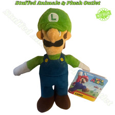 Super Mario Luigi 7.5" Plush Stuffed Toy Cartoon Figure Jakks Pacific NWT 40465